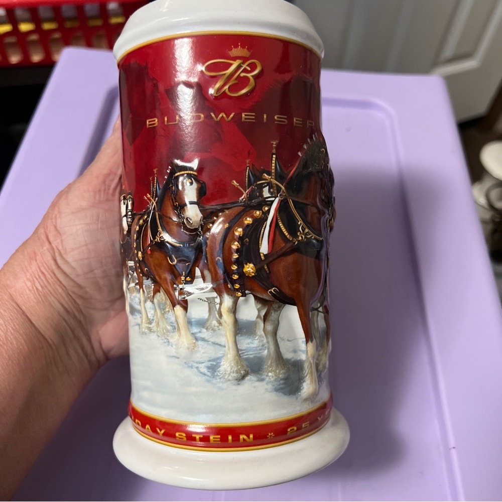 2004 25th Anniversary Budweiser Beer Stein